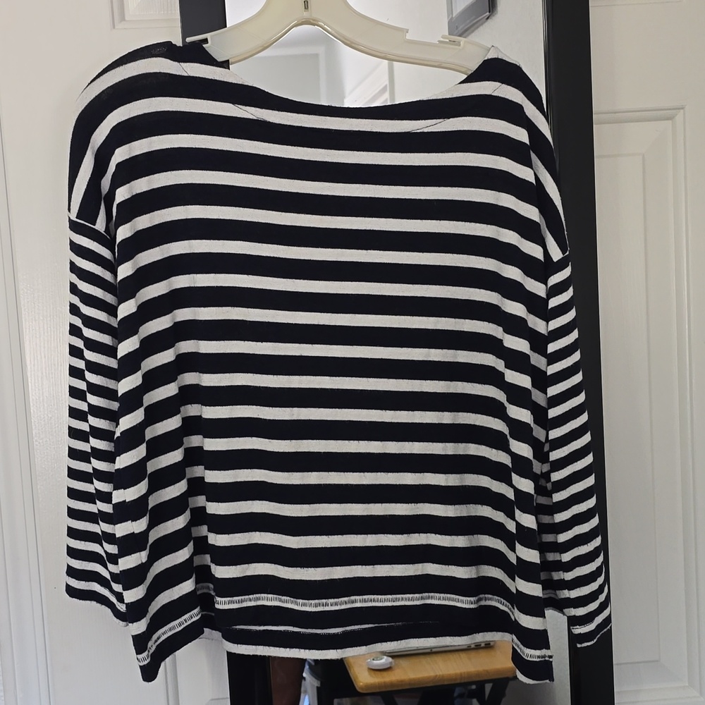 Rag & Bone Blue and White Striped Women's Top Sz Med - Picture 2 of 3